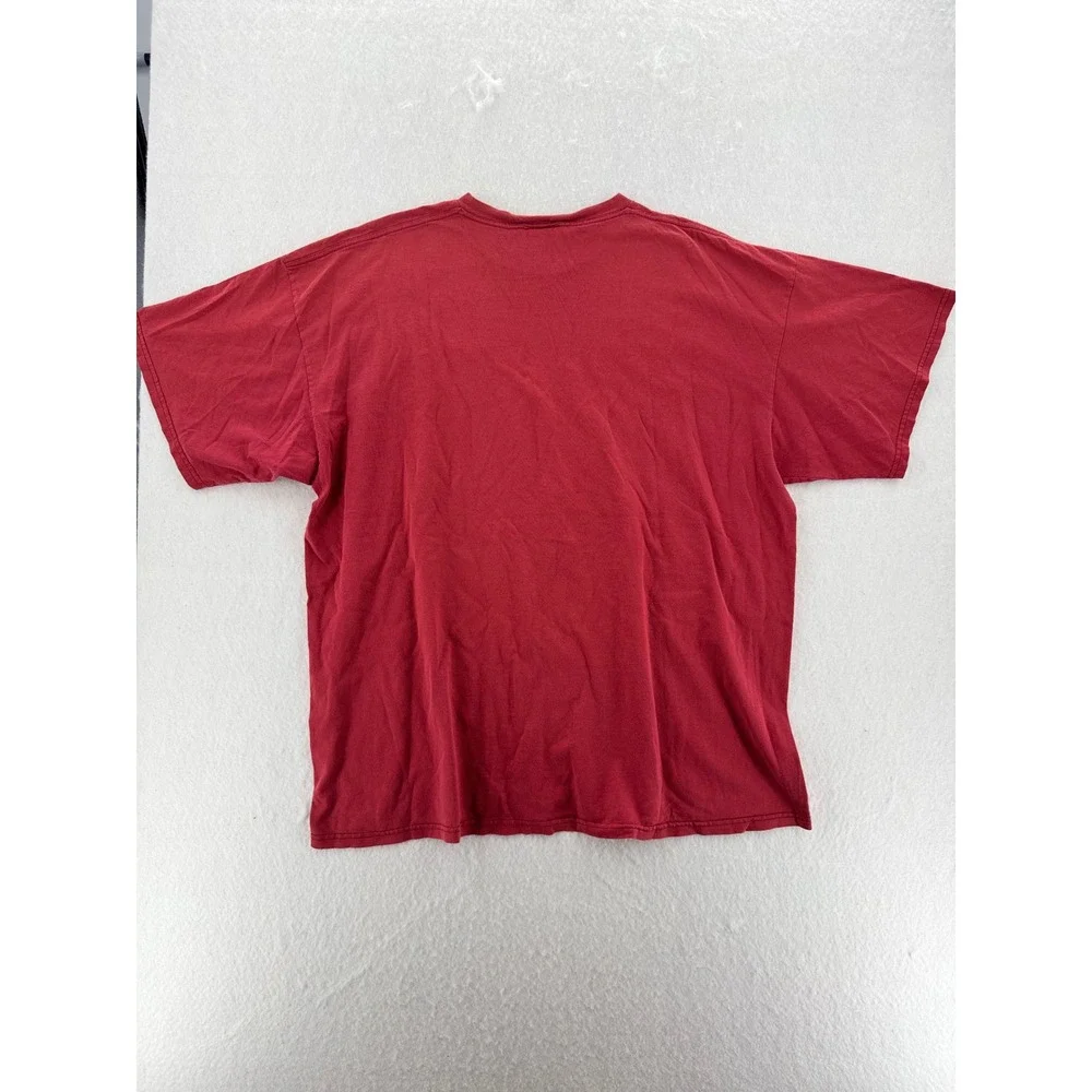 Nike - VTG T-Shirt Embroidered Swoosh Short Sleeve - Red - XXL - Mens